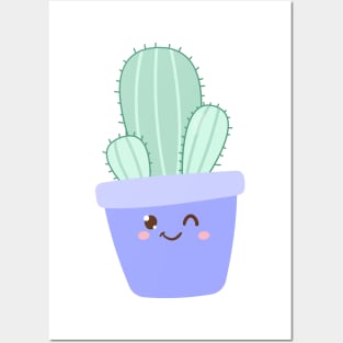 Cute Catus In Pot Posters and Art